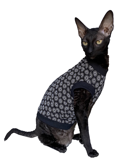 Kotomoda Cat WEAR Sphynx Cat's Camiseta Silver Scull # 2 M 